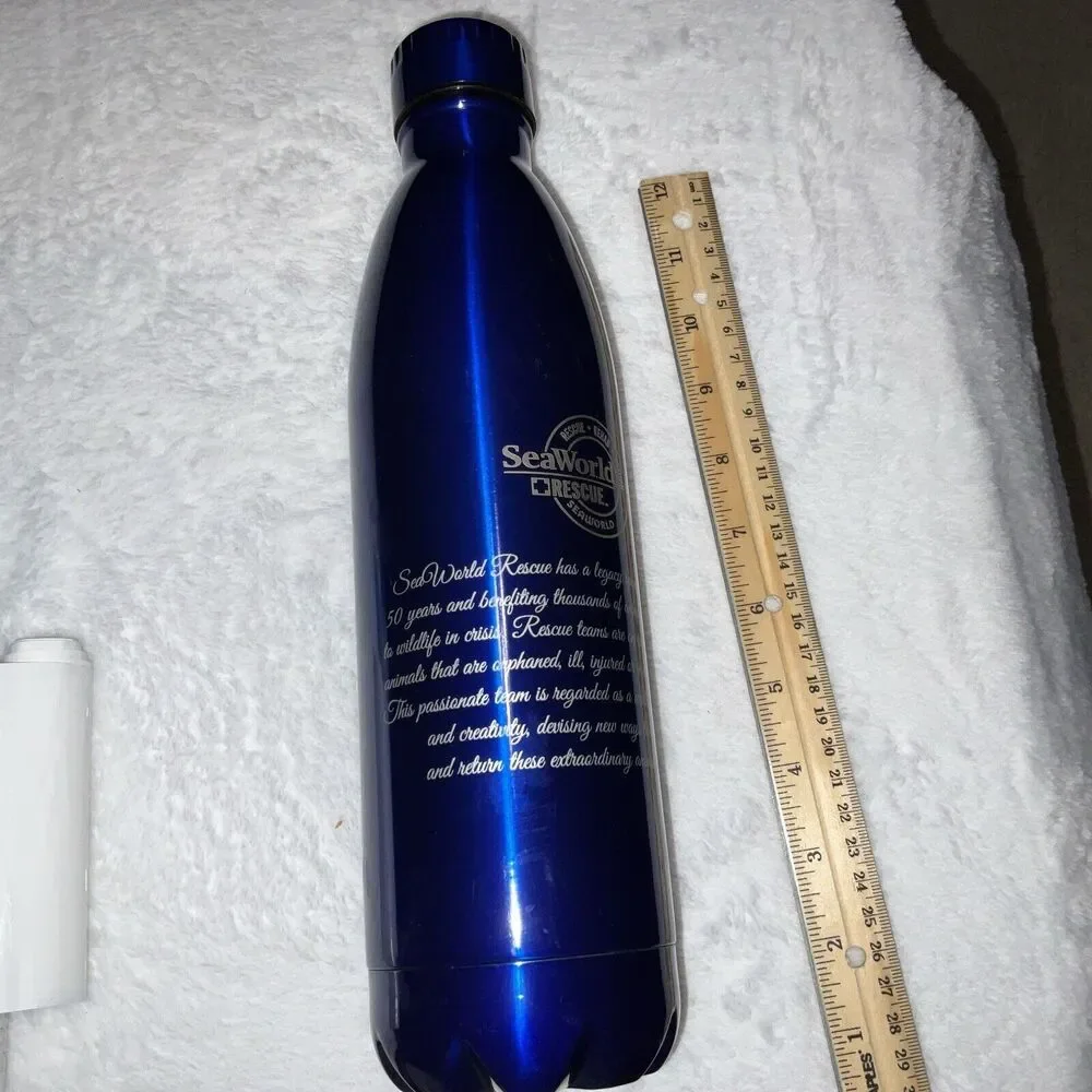 SeaWorld Parks Rescue Double Layered Steel Drink Bottle Holds About 62oz New